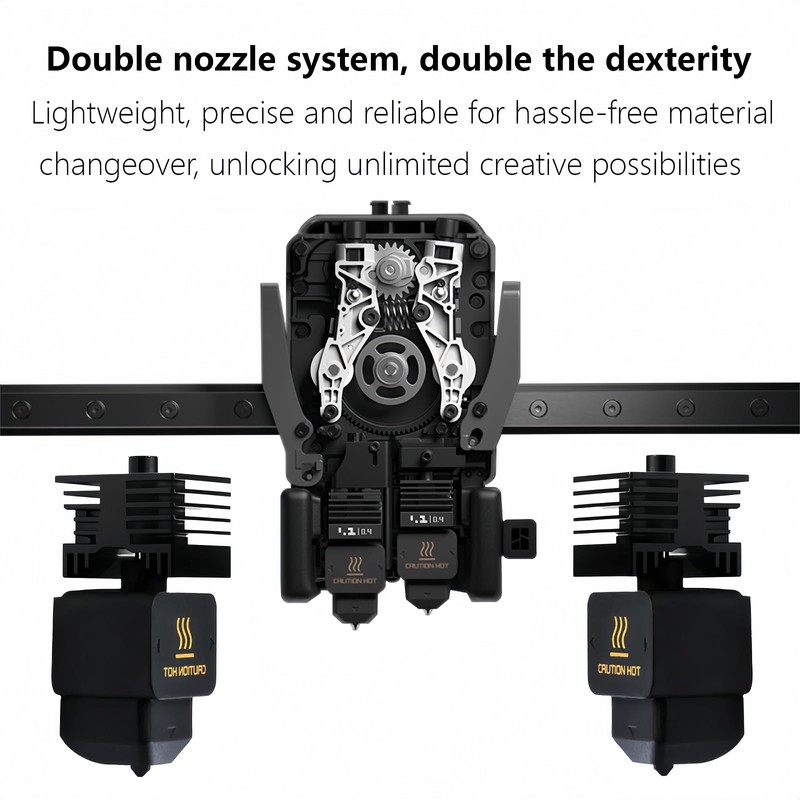 2 Pack 0.4MM Hotend für Bambu Lab H2D, Upgraded gehärtetem