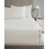 Rapport Luxury Super Soft Percale Plain 16" Deep Single Cream
