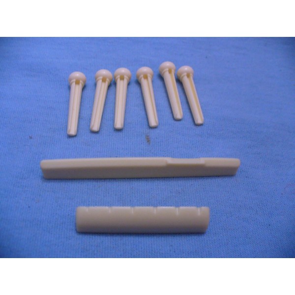 Unbranded 1 SET ABS PLASTIC SLOTTED NUT AND SADDLE &