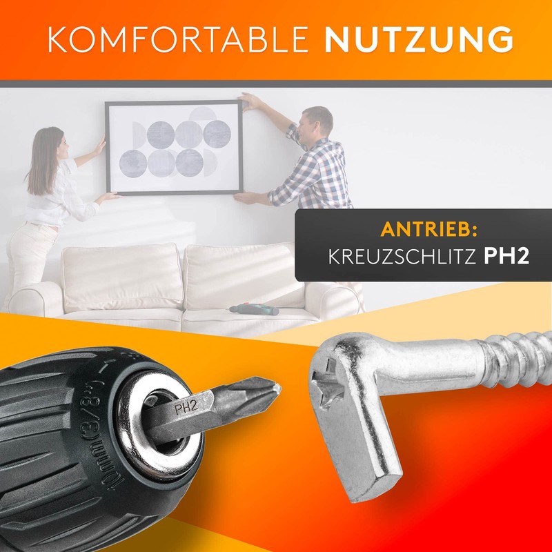 HENK Screw-On Wall Hooks 5.25 mm (100 mm)