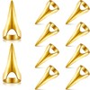 10Pcs Gold Retro Punk Hair Styling Tools - Gothic Metal