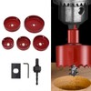 8 Piece Set Hole Saw Center Drill Bit Cutting Hole
