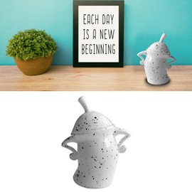 Food Canisters, Drop Resistant Fashions Easy To Store Teapot with Attitude Multi Purpose with Lids for Christmas (White)