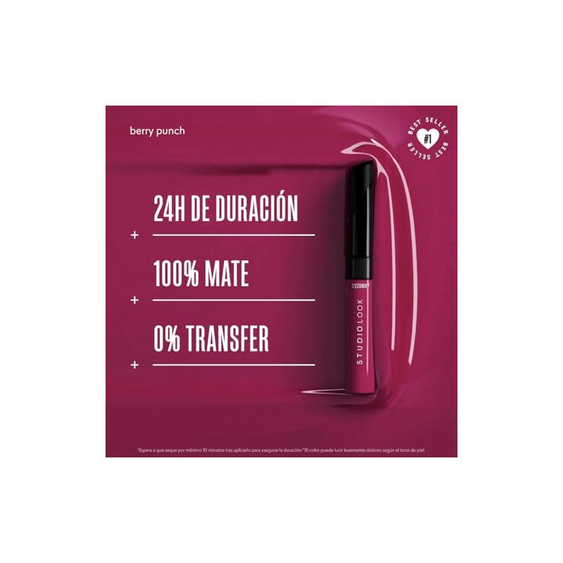 Cyzone Labial Mate Studio Look – 24H de Duración, No