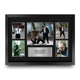 HWC Trading Harvey Keitel and Steve Buscemi Reservoir Dogs Gifts Printed Signed Autograph Picture Display for Movie Memorabilia Fans - A3 Framed