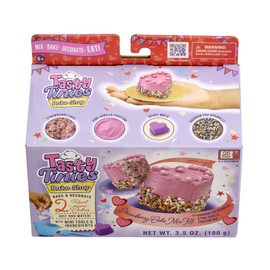 Goliath Tasty Tinies Bake Shop Strawberry Cake Mix Kit with Rainbow Pop Sprinkles and Pink Vanilla Frosting Mix | Bake & Decorate 2 Real Mini Cakes | Includes Mini Tools & Ingredients | Ages 6+