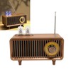 Mini Wooden FM Stereo Sound Radio Vintage Imitation Wood Grain