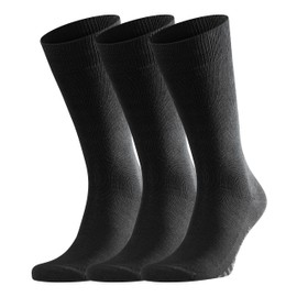 Falke Men's Cotton Socks Calf High Family Pack of 3 Men's Socks Cotton Reinforced Stress Zones Various Colours - 47/50