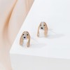 S925 Sterling Silver Dog Stud for Women Cute Basset Hound