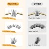 QUEWEL Lash Clusters 60Pcs Eyelash Clusters 12mm 3D DIY Lash