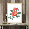 12 PCS Rose Flower Stencils - 7.8 X 7.8 Inch