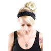 Double Jersey Celtic Sailor Knot Headband (Black)