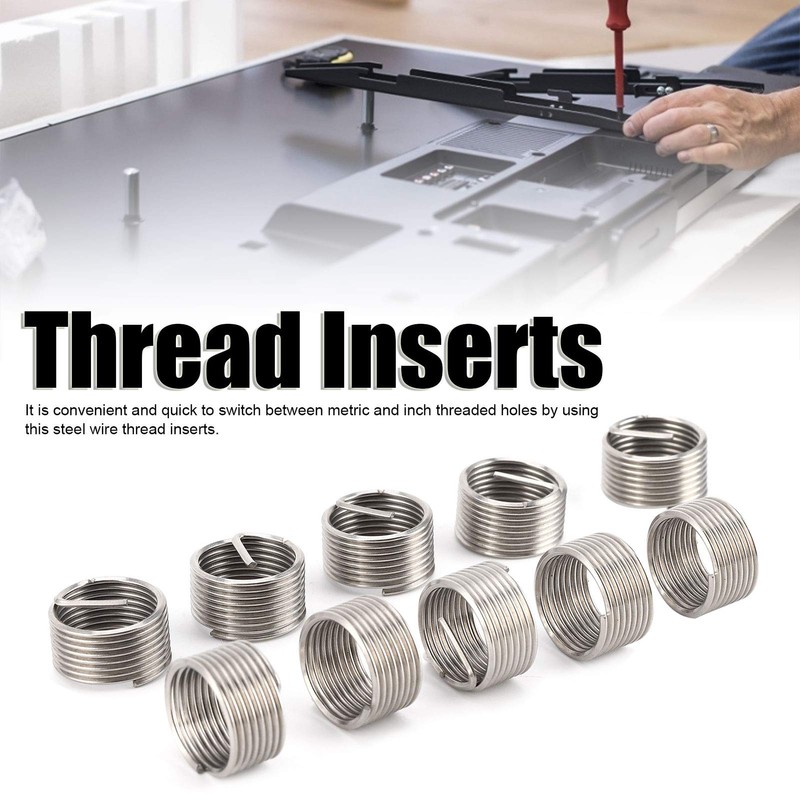 Pack of 10 Helicoils,Stainless Steel Wire Thread Repair Insert Assortment