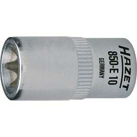 HAZET 850-E4 25 mm E 4 Torx Profile Socket - Chrome-Plated/Polished