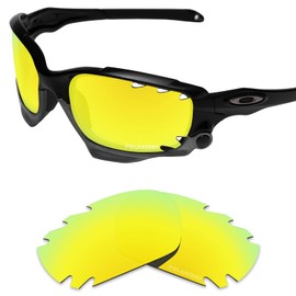 Tintart Performance Lenses Compatible with Oakley Jawbone Vented Polarised Etched, Golden Yellow - Polycarbonate, Polarised