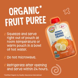 Earth's Best Organic Banana Orange Pouch, 3.5 oz (Pack of 12)
