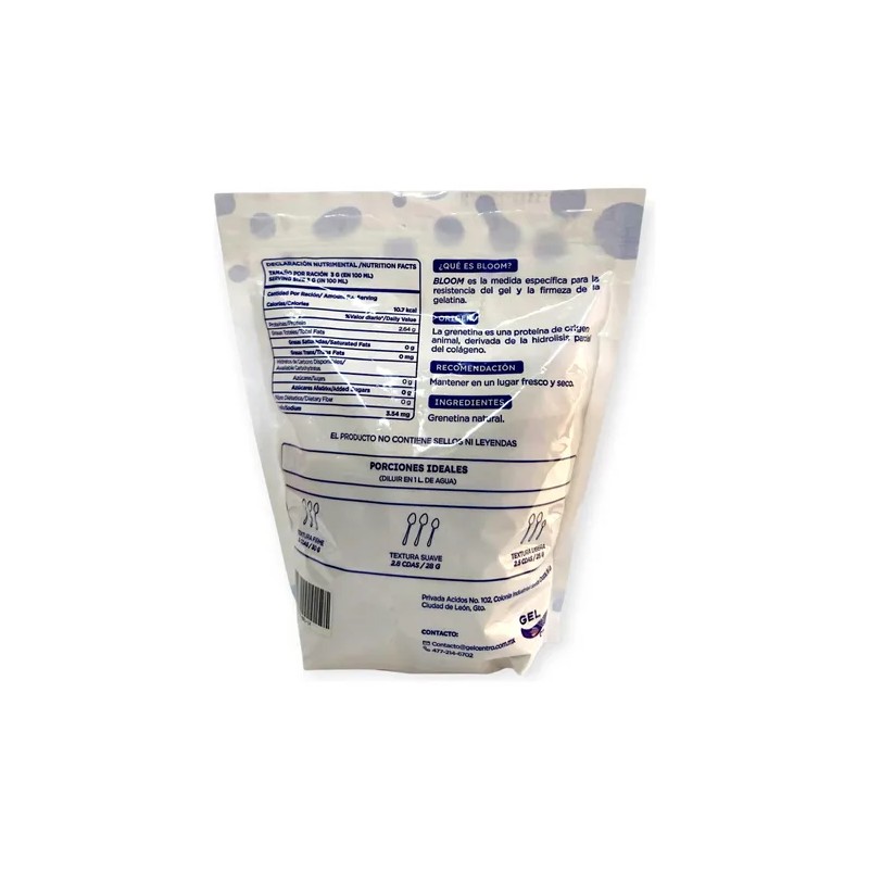 Grenetina Natural Gelcentro 300bloom (origen 100% Bovino) 1k