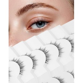 Onlyall Onlyall Short Natural Lashes Fake Eyelashes Wispy Natural Eyelashes D17