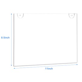 Acrylic Sign Holder 11x8.5 Horizontall, Wall Mount Document Holder, Clear Plastic Picture Frame with Tape Adhesive and Screws for Office, Home, Store, Restaurant - 20 Pack