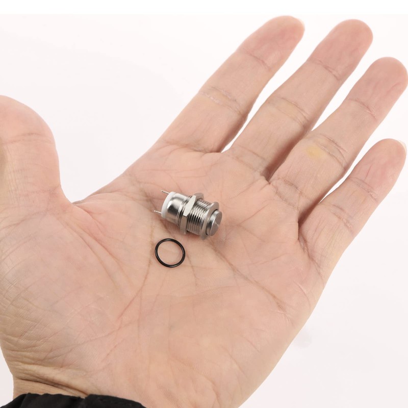 eMagTech 5PCS Momentary Push Button Switch On Off Stainless Steel