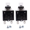 mxuteuk 2Pcs 20Amp Circuit Breakers Push Button Manual Reset 125/250V