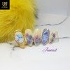 Retro Flower Handmade Nail Tips - Long Oval / 레트로플라워
