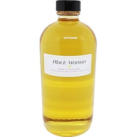 TCEShop Black Woman For Women Scented Body Oil Fragrance [Regular Cap - Gold - 16 oz.] - ID#5152