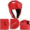 Boxing Helmet PU Leather Adjustable Head Guard Sanda Kickboxing Training