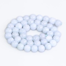 Aquamarine Crystal Beads - 45pcs 8mm Round, Gemstone & Stone Beads for Jewellery Making
