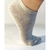Men's Flax Linen Ankle Socks Quick-Drying Finely Made Mesh-knitted (M,