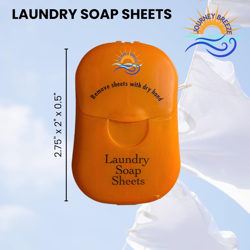 Travel Laundry Detergent Sheets and Foldable Laundry Bag - Portable,