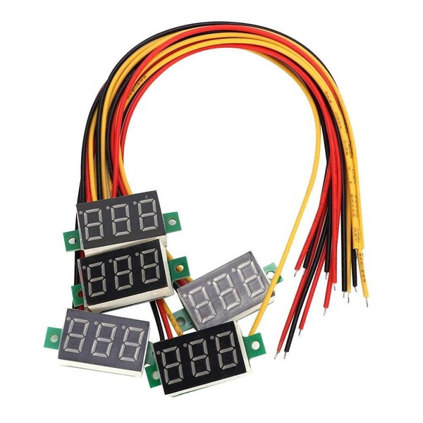 5pcs 0.36 Inch LED Mini Voltmeter Panel High Accury 3