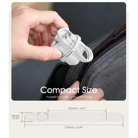 Nearockle Latest Double-Sided Silicone Cable Ties, 12Pcs Reusable Cord Organizer for Bundling Phone Charger and USB Cable, Multifunctional Organizer for Travel Home (White)