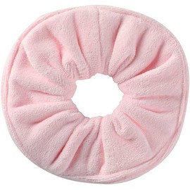 4 Pcs Hair Drying Towel Scrunchies Microfiber Hair Ties Soft Hair Scrunchies Fuzzy Scrunchy Hair Ropes Ponytail Holder Hair Accessories for Women and Girls (White+Black+Light Blue+Pink, One size)