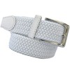 LisaModa Unisex Stretch Braided Belt in Many Colours - White