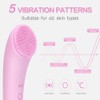 Rechargeable Silicone Facial Cleansing Brush with Heat Massage