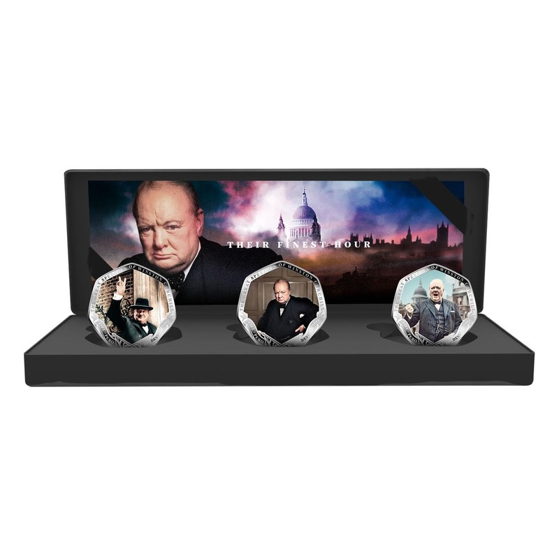 The Koin Club Winston Churchill Famous Speeches 3 Colour Silver