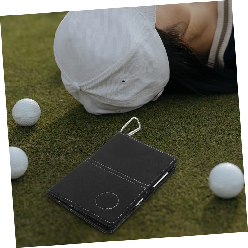 Outanaya Golf Scorecard Notebook Sturdy Pu Leather Cover Sports Scorecard