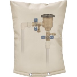 Backflow Preventer Insulation Cover - (5°F) 17”W x 20”H Pipe Winter Covers for Outside，Insulated Backflow Cover for Snow Freeze or Sun Exposure Protection for Sprinkler Valve Cover (Khaki)