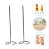 MAGICLULU Stainless Steel BBQ Skewers Vertical Design 10pcs Metal Skewers