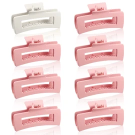 Xunyee 8 Pinzas para el Cabello Cuadradas para Dama de Honor Pinzas Rosadas Rectangulares Grandes para de Novia de 4,1 Pulgadas Decoraciones para Despedida de Soltera Accesorios para Regalo de Boda