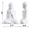 FORLONG Ceramic Praying Buddha Figurine, Serene Medium Statue （11 Inches