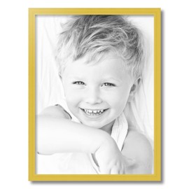 ArtToFrames 18x24 Inch Yellow Picture Frame, 2 - Pack, This 1.00 inch Custom Wood Poster Frame is Yellow, Comes with Economy Acrylic (Frame_Pack_2_0066-60823-YYLW-18x24)