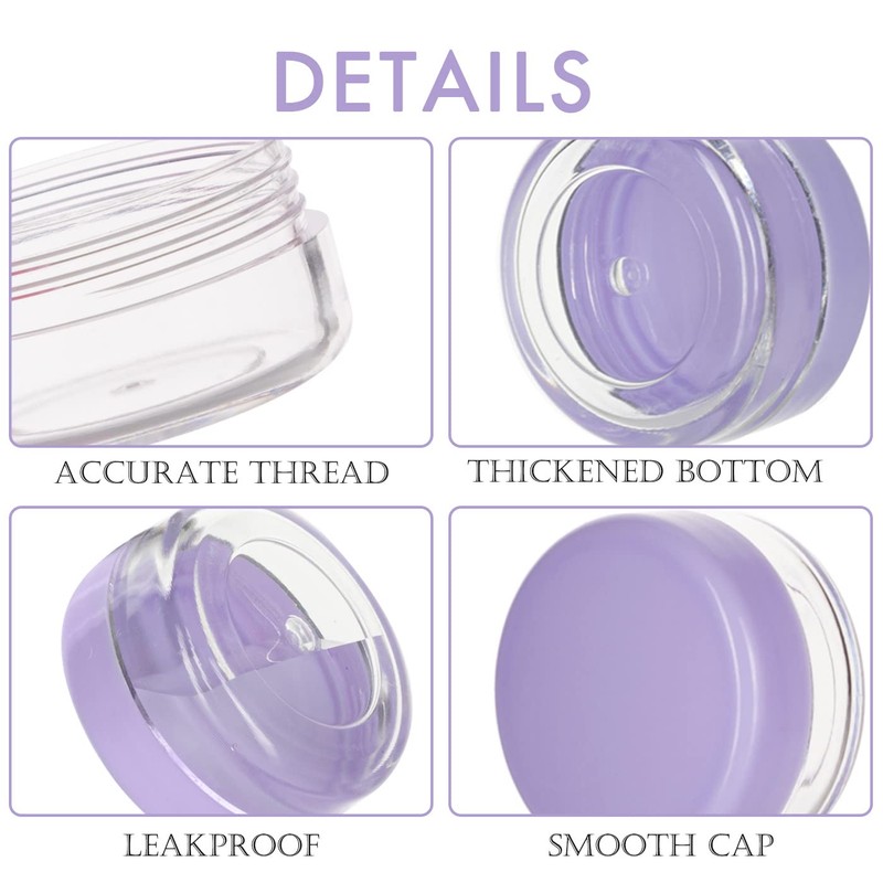 3 Gram Containers With Lids, Tiny Sample Jars for Cosmetics,