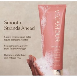 VEGAMOUR HYDR-8 Hydrate & Repair Shampoo, Hydrating Shampoo for Dry, Damaged Hair Form...