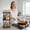 Lazy-Susan-Organizer-Spice-Rack, 3-Tier Rotating Spice Organizer for Cabinet Pantry, Seasoning Holder