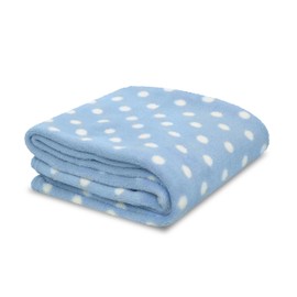 Little Starter Plush Toddler Blanket, Blue Dot