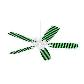 Stripes Green - Ceiling Fan Skin Kit fits most 42 inch fans (FAN and BLADES SOLD SEPARATELY)