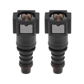 FUELHOOD 5/16" Fuel Line Quick Connector ID Hose for 5/16" SAE Male Connector Straight Push-On Connector Seal Fittings Plastic Black Grey 2 Pcs