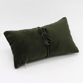 Zeroest Posing Pillows Newborn Photography Baby Posing Pillow Infant Photo Shoot Props Velvet Posing Pillow with Headband (Deep Green)